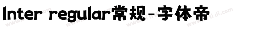 lnter regular常规字体转换